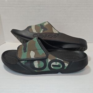 OOFOS OOahh Sport Flex Camo Strap Slide On Men